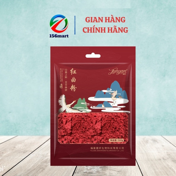 Bột gạo men đỏ Koji (Bột hồng cúc) tạo màu cho bánh kẹo, giò chả, lạp xưởng, giò bê, thịt kho tàu,