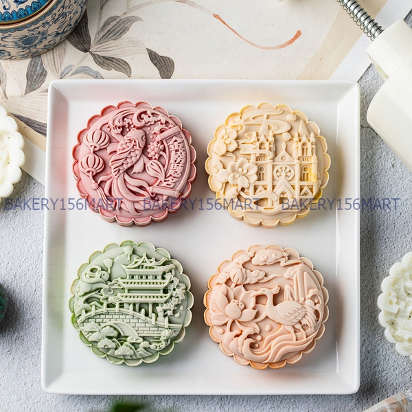150G 200G Khuông Trung Thu 4 Mặt Hạc Đình 3D