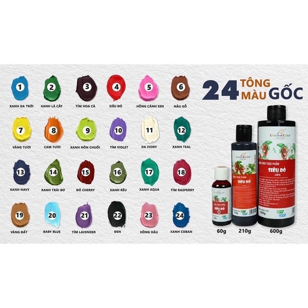 MÀU  THỰC PHẨM UNICORN  210gr