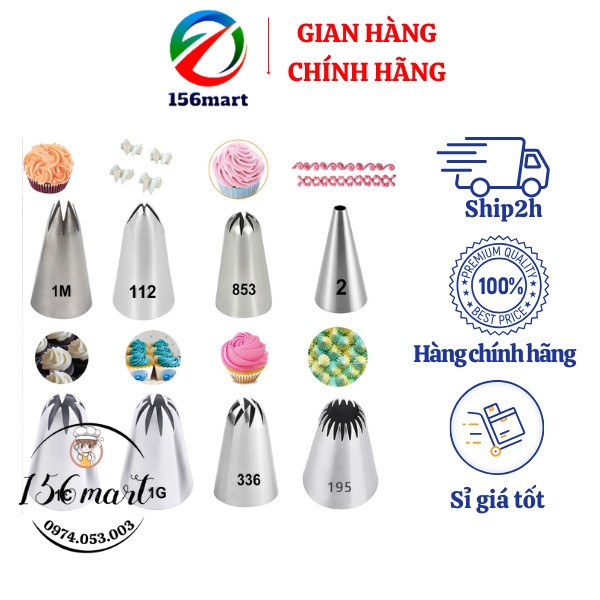 Đui Bắt Bông Kem Trang Trí Bánh