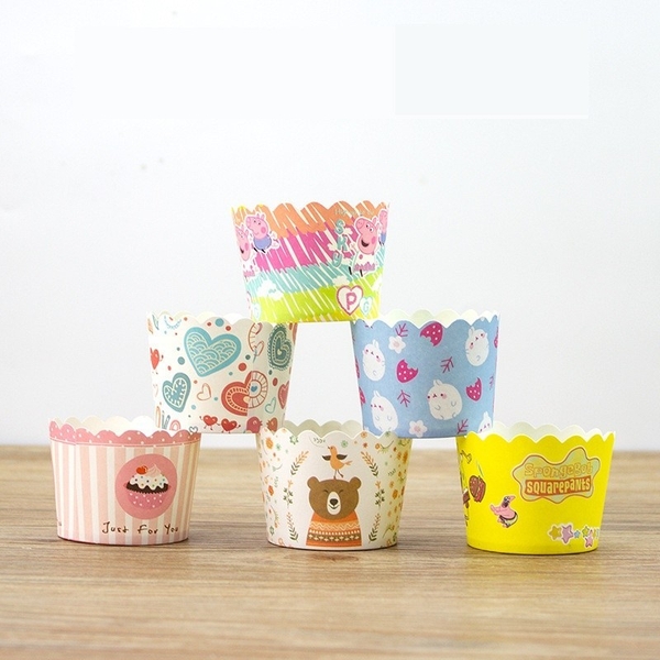 Set 50 Khuôn giấy cứng lót bánh Cupcake/ Muffin