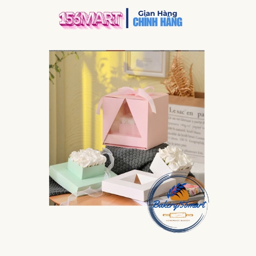 Hộp Hoa Mở Đôi, Hộp Giấy Cắm Hoa, Đựng Quà Tặng, Bánh Kem 20cm [Hộp Hoa Hồ Điệp]