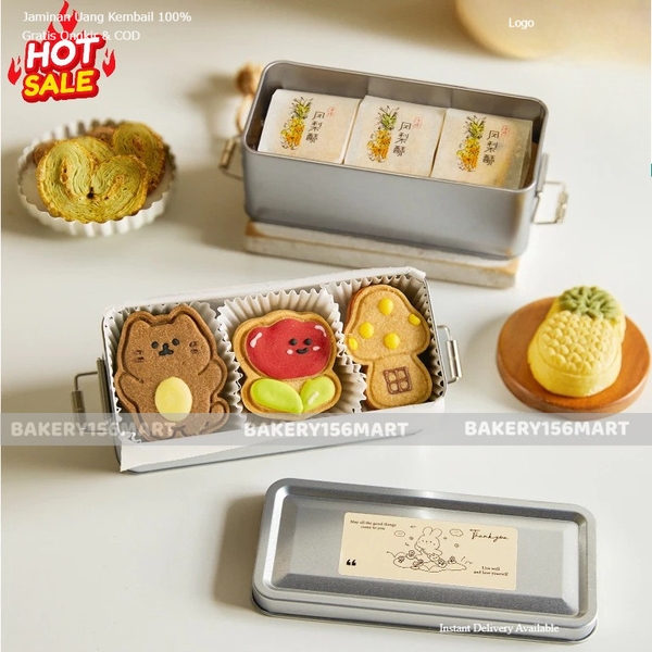 Hộp Thiếc Tiramisu, Hộp Bánh Dứa, Bánh Quy, Bánh Lạnh, Hộp Đựng Thực Phẩm 450ml Có Khoá Cài Siêu Hot