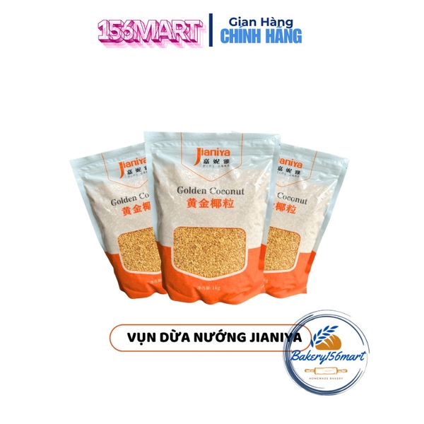 Vụn Dừa Nướng Jianiya Túi Cam (500g & 1kg) - Topping trà sữa thơm giòn