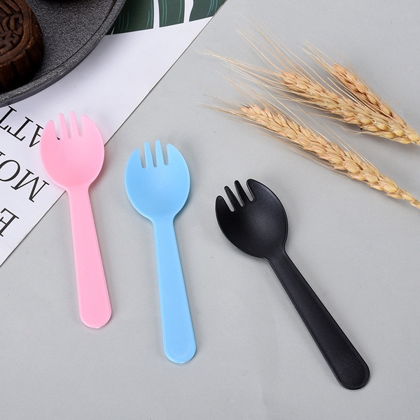 50 Muỗng Nĩa Nhựa Ăn Bánh Kem, Bánh Bông Lan Siêu Xinh