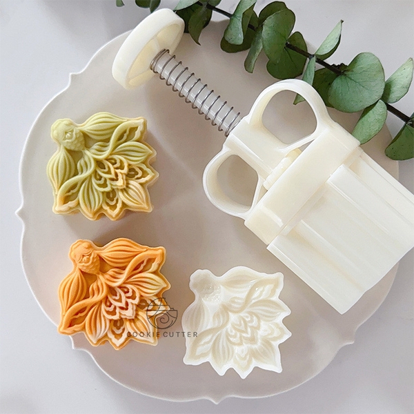 Khuôn Trung Thu Lò xo Cá Vàng May Mắn 75g