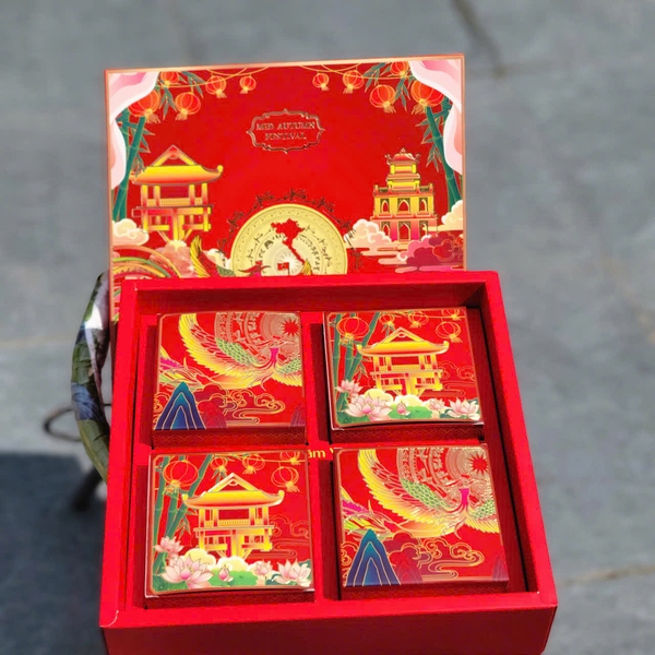 Hộp trung thu Hồn Việt 4 bánh 150gr- 200gr