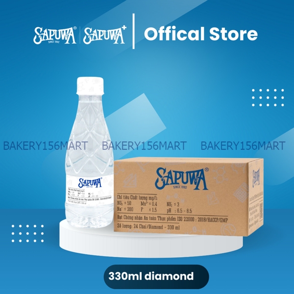 Thùng 24 chai nước tinh khiết 330ml diamond - 156mart