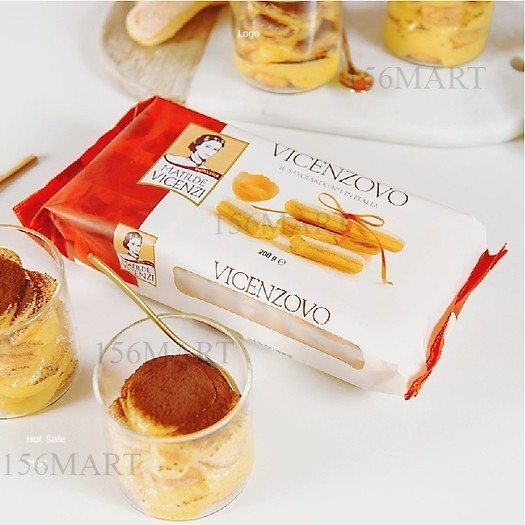 Bánh champagne Ý Vicenzozo 200g / Bánh qui xốp Lady fingers / Bánh Sampa nhập khẩu Ý
