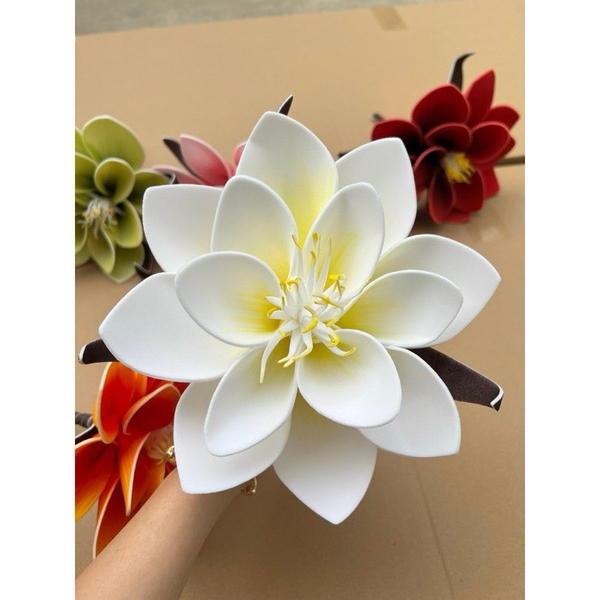 Đầu bông hoa Mộc Lan Xoắn xốp 20cm cắm bình trang trí, decor giỏ quà, Tết