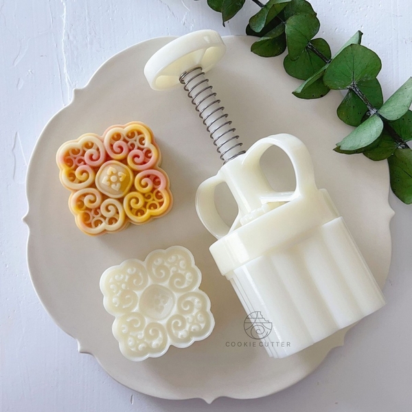 Khuôn Bánh Trung Thu Hồng Tứ Phương  63g75G