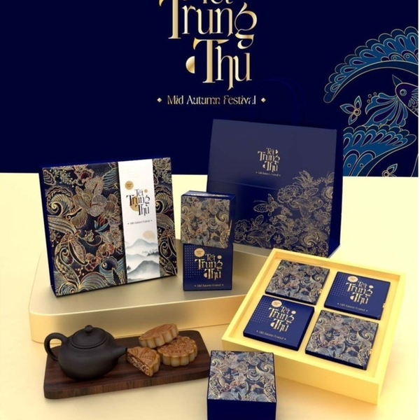 Hộp trung thu Thượng Đỉnh 4B - hộp kèm túi xách siêu sang