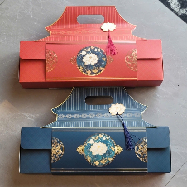 Hộp Đựng 4 Bánh Trung Thu Sen Đình