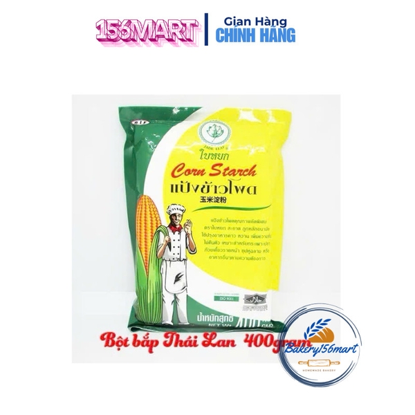 Tinh Bột bắp, bột ngô Thái Lan gói 400gr - Nhập khẩu chính hãng hiệu Jade Leaf