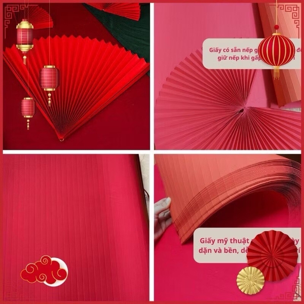 Giấy gấp quạt -trang trí giỏ quà tết