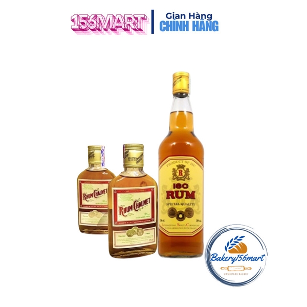 Hương Rum / Rhum Chauvet 175ml  700ml - Nguyên liệu làm bánh tiramisu