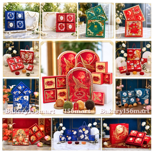 Combo 5-10 Hộp trung thu giá rẻ - Không nắp  (Mẫu mới 2026)