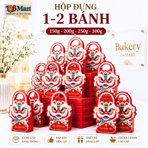 10-50 Túi Giấy LÂN NGỌC NGÀ Đựng 1 Bánh - 2 Bánh Trung Thu 150g - 200g - 250g - 300g