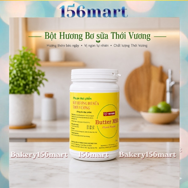 Hương Bơ Sữa Thới Vương Dạng Bột Siêu Thơm ( Butter Milk )-chiết lẻ 500g/ Hũ nguyên 1Kg