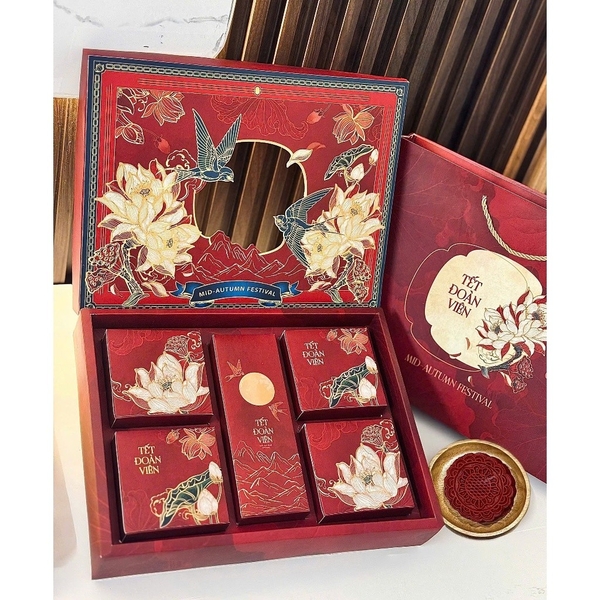 BST Vỏ Hộp Đựng Bánh Trung Thu 4 Bánh Trà - 6 Bánh150g - 250g [NGUYỆT LIÊN CA]