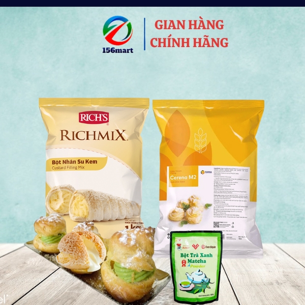 Bột trộn nhân su kem Rich / bột trộn nhân custard/ bột trộn sốt matcha bánh trứng gà