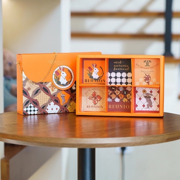 Set 5 Hộp Trung thu Mini 4-6 bánh (50-75gr) - Túi sang chảnh