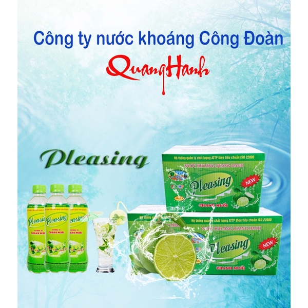 (HCM)THÙNG 24 CHAI NƯỚC KHOÁNG CHANH MUỐI QUANG HANH FAITH 355ML