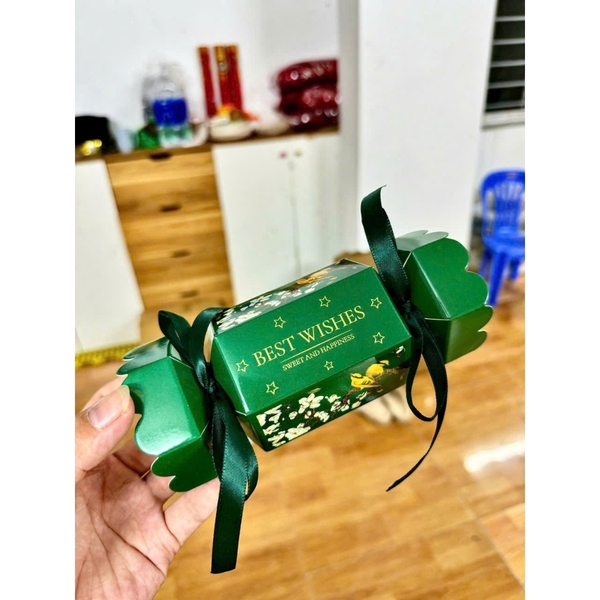 Set 5 Vỏ Hộp Kẹo Nơ Xinh Xắn Hộp Quà Cưới Trang Trí Giỏ Quà Tết Hình Kẹo Có Nơ Vỏ Kẹo Nơ Đựng Kẹo Bánh Mẫu Mới