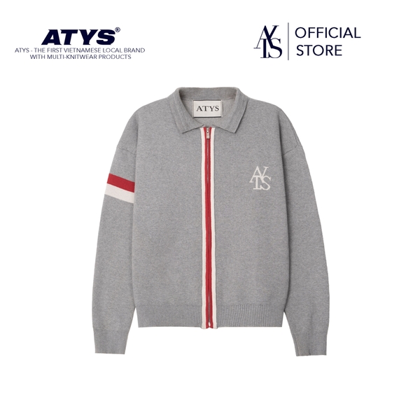 𝐀𝐓𝐘𝐒® 𝐓𝐑𝐈-𝐂𝐎𝐋𝐎𝐑 𝐙𝐈𝐏𝐏𝐄𝐃 𝐊𝐍𝐈𝐓 𝐂𝐎𝐓𝐓𝐎𝐍 𝐁𝐋𝐎𝐔𝐒𝐎𝐍 𝐉𝐀𝐂𝐊𝐄𝐓 (Gray)