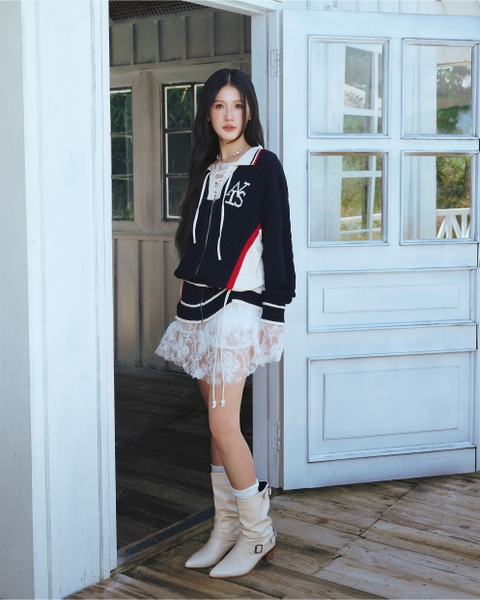 ATYS® AETHER LACE-UP COLLAR PULLOVER