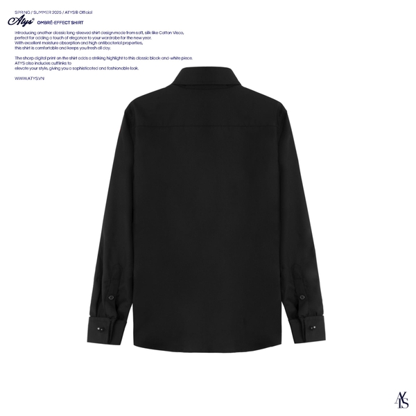 ATYS® OMBRÉ-EFFECT SHIRT (Đen)