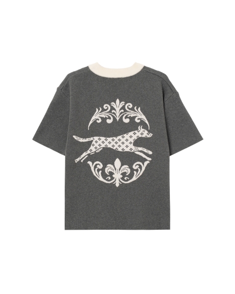 ATYS® SHADOW BACK KNIT HAFT-ZIP POLO