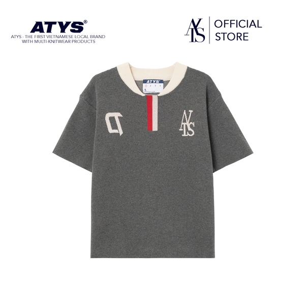 ATYS® SHADOW BACK KNIT HAFT-ZIP POLO