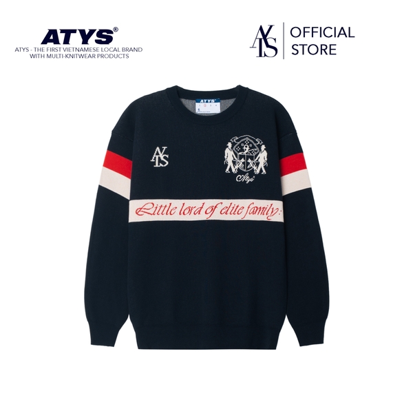 ATYS® TRICOLOR ELITE STRIPE KNIT SWEATER