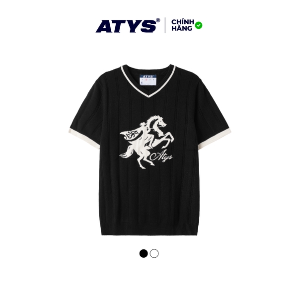 ATYS® EQUESTRIAN V-NECK  KNIT T-SHIRT