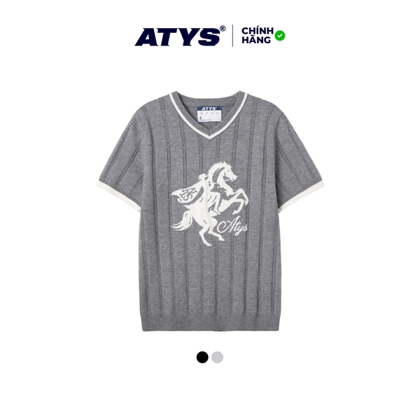 ATYS® EQUESTRIAN V-NECK  KNIT T-SHIRT