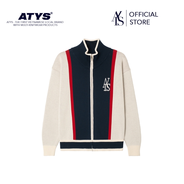 ATYS® GENTLE LEAGUE KNIT ZIP JACKET (Navy)