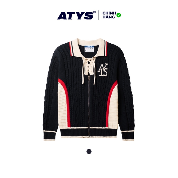 ATYS® AETHER LACE-UP COLLAR PULLOVER