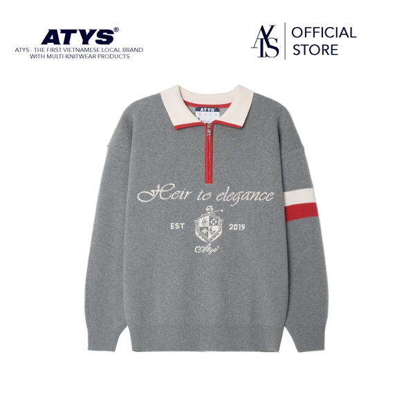 ATYS® TRICOLOR LEGACY POLO KNIT SWEATER