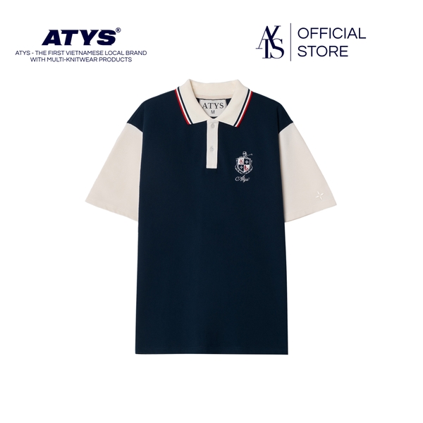 ATYS® CONTRAST SLEEVE CREST POLO