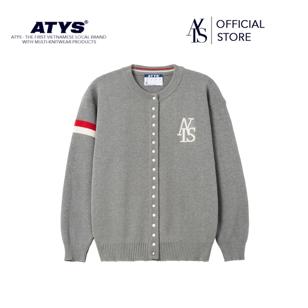 ATYS® TRICOLOR SNAP BUTTON CARDIGAN