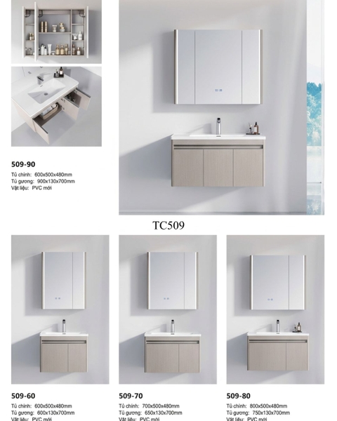 Bộ tủ chậu nhà tắm cao cấp TC509
