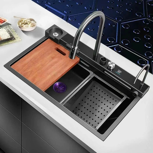 Bộ Chậu rửa bát Thác cao cấp 5 Phím Đàn