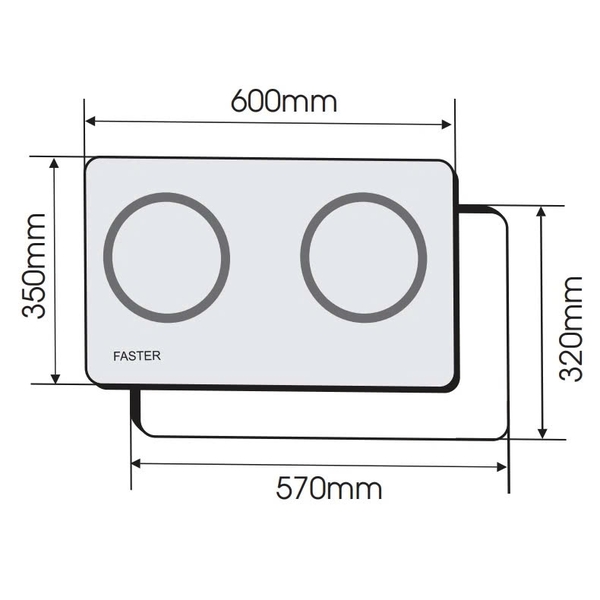 Bếp từ đôi Faster FS 600i