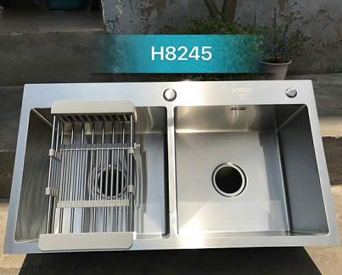 Chậu rửa bát inox 2 hố lệch CR-270