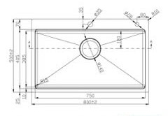 Chậu rửa bát KONOX KN8050TS