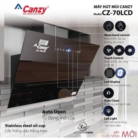 Máy hút mùi Canzy CZ 70LCD
