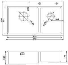 Chậu rửa bát Kluger KW8211S – S84