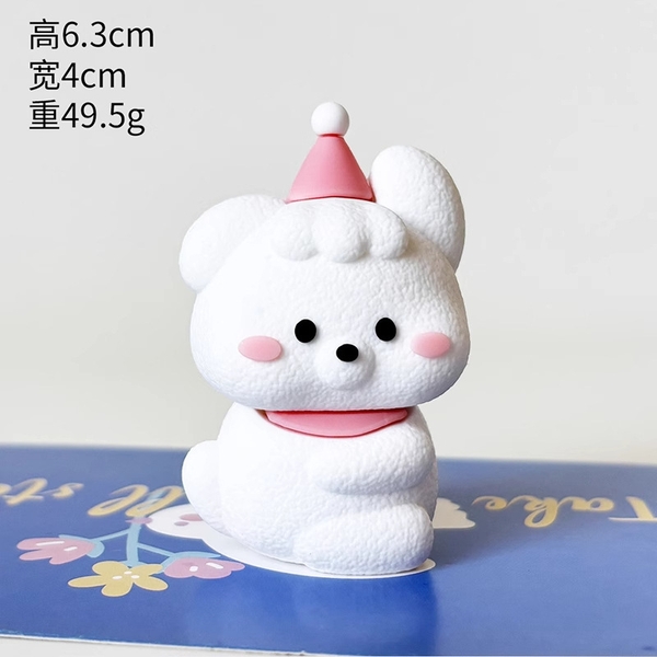 Kute cặp Cún nâu trắng đội mũ