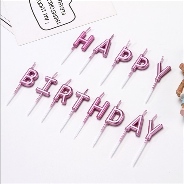 Nến HPBD chữ HỒNG